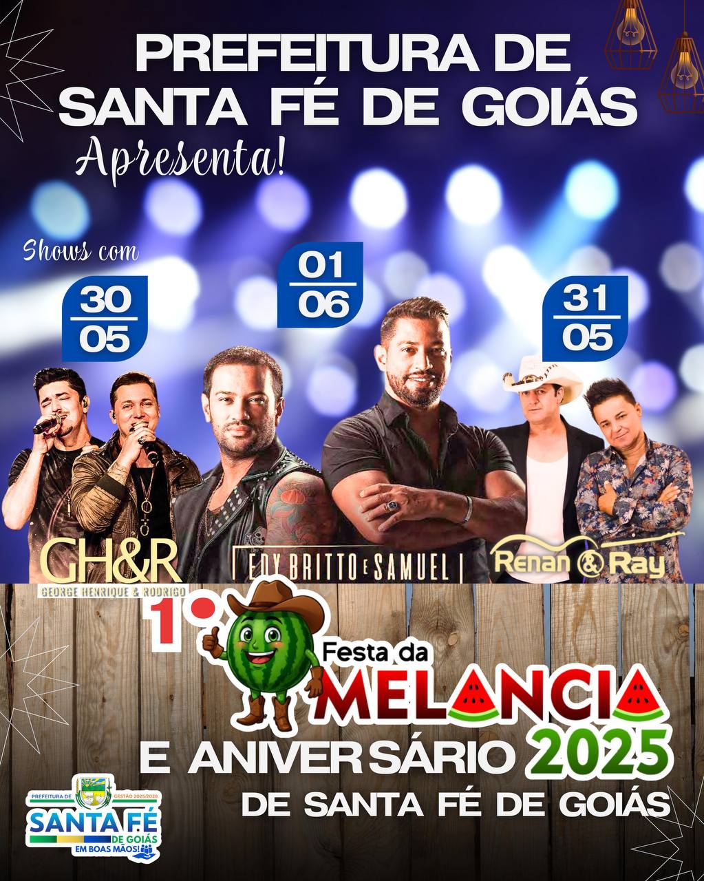 Primeira Festa da melancia e Aniversário de Santa Fé de Goiás